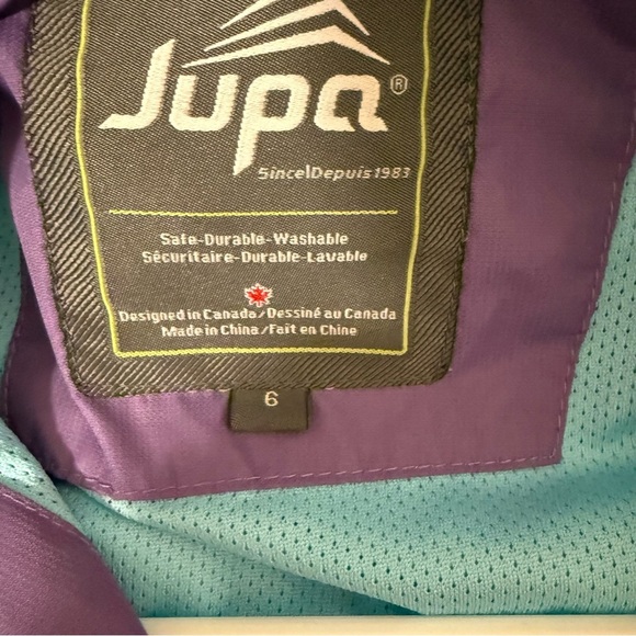 Jupa Girls Spring Fall Lightweight Windbreaker Jacket with Hood size 6 - Picture 3 of 3